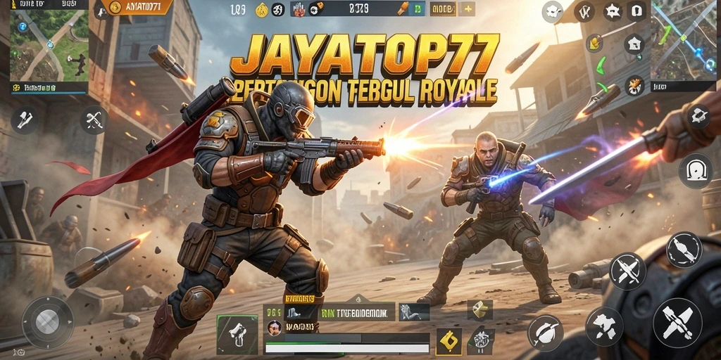 Gameplay seru dan mendebarkan di JAYATOP77 Battle Royale.