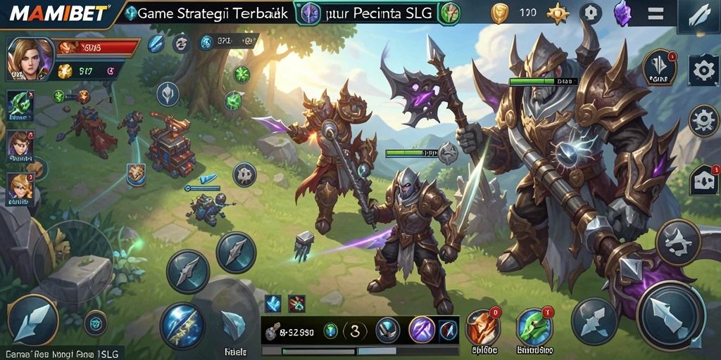 Screenshot gameplay MAMIBET menunjukkan strategi membangun kerajaan.