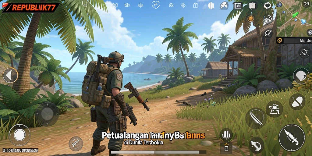Gameplay seru di dunia terbuka REPUBLIK77 dengan misi dan eksplorasi yang mendebarkan.