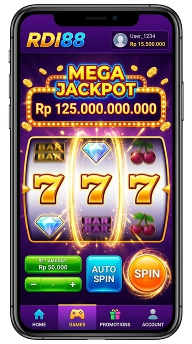 Tampilan utama aplikasi rdi88 yang menarik dan mudah digunakan.